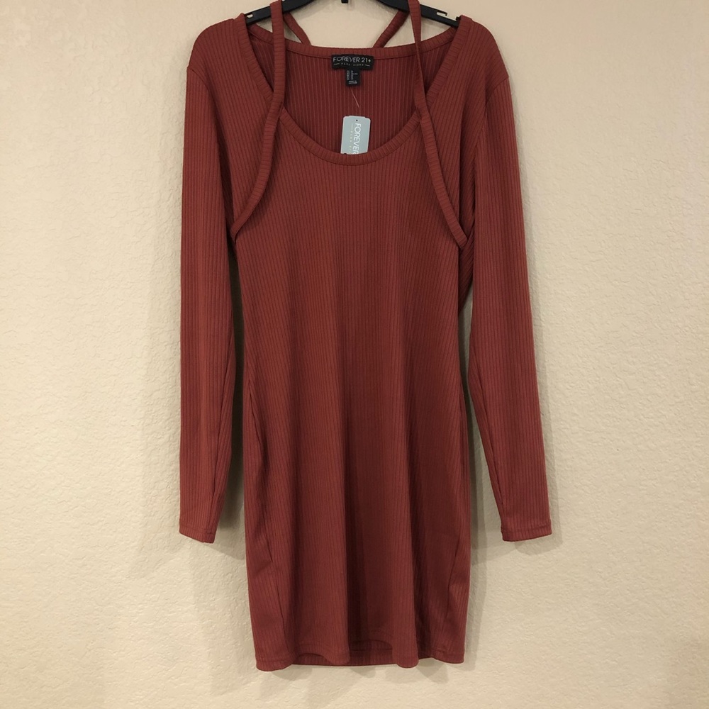 Forever 21 Plus Rust Color dress NWT